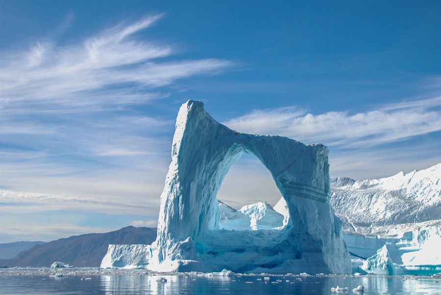 Arched iceberg